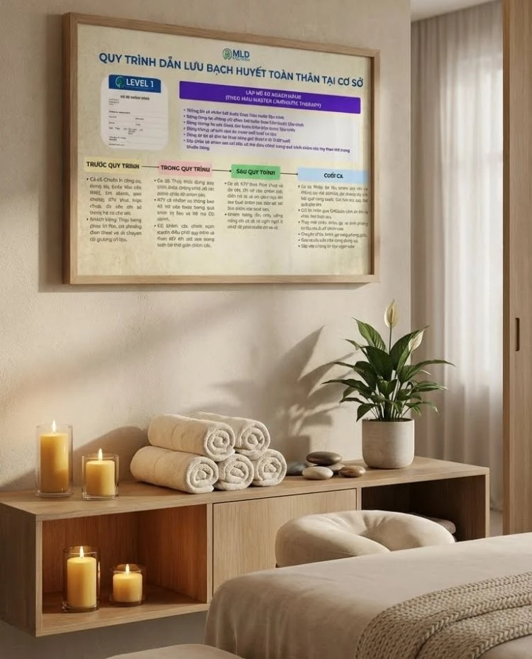 Tranh Quy Trình Dẫn Lưu Bạch Huyết Tại Cơ Sở